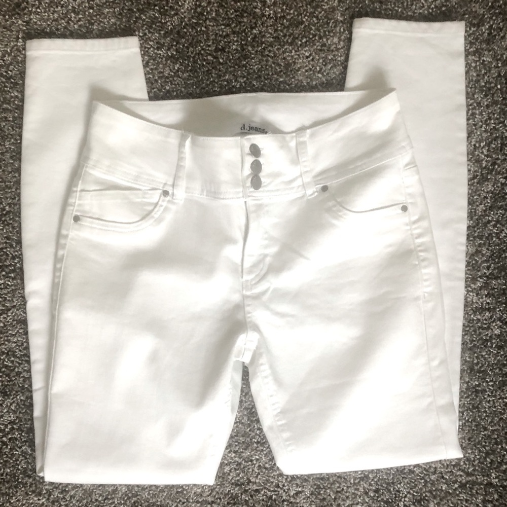 D Jeans Skinny Stretch White Pants sz 8 NWT